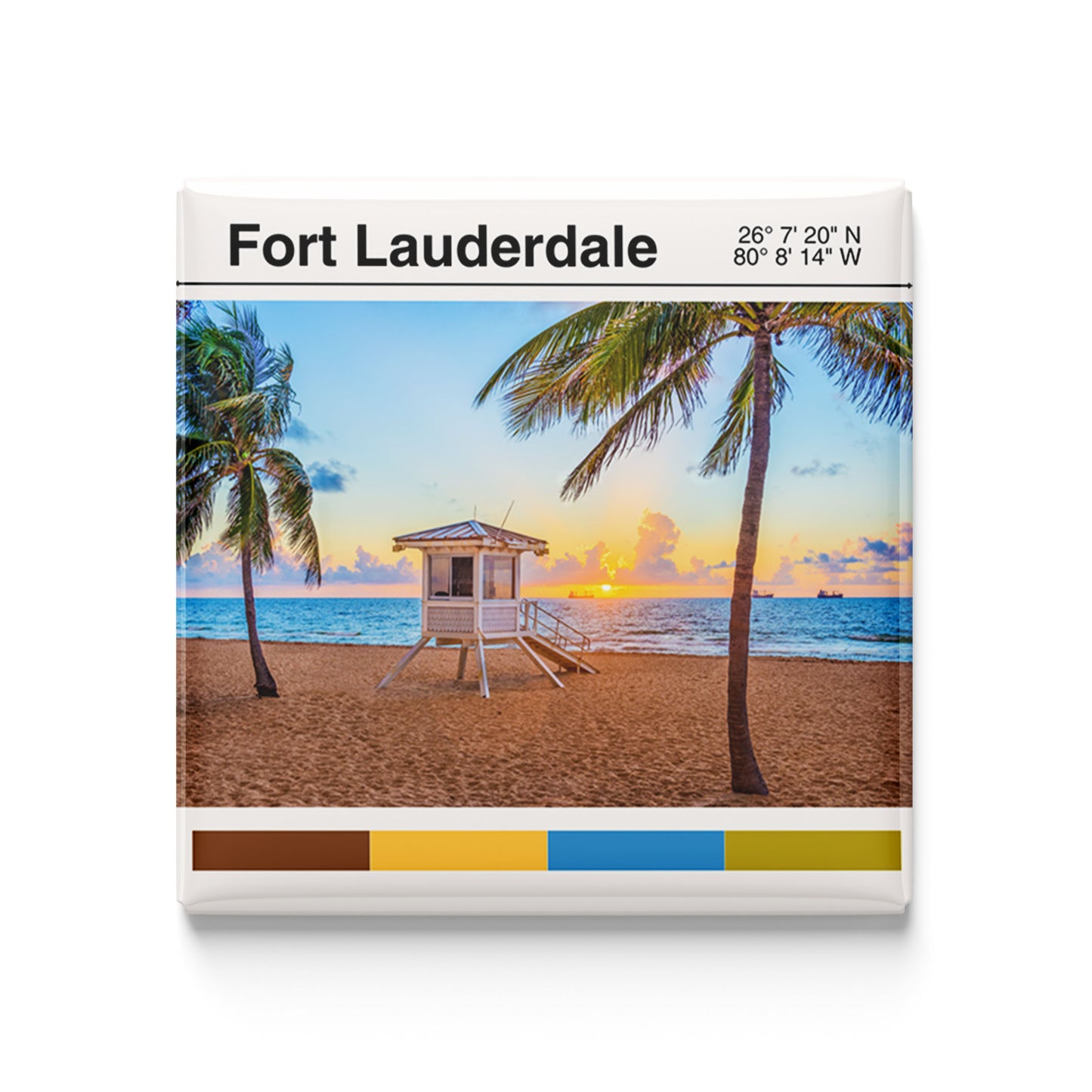 Fort Lauderdale - modern poster magnet