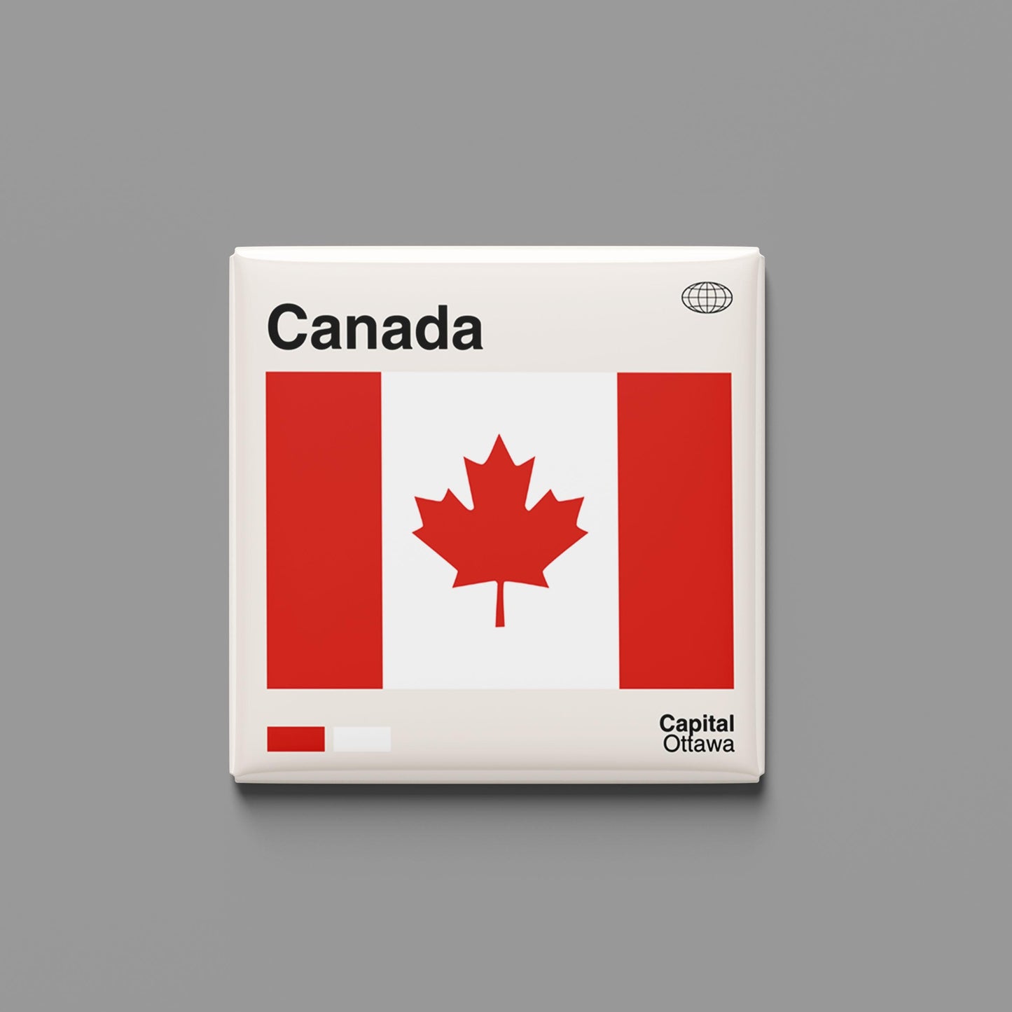 Canada Flag Souvenir Magnet, Canada Travel Poster, World Travel Print, Custom Map, Travel Gift, Fridge Magnet, Travel Print Magnet, Retro