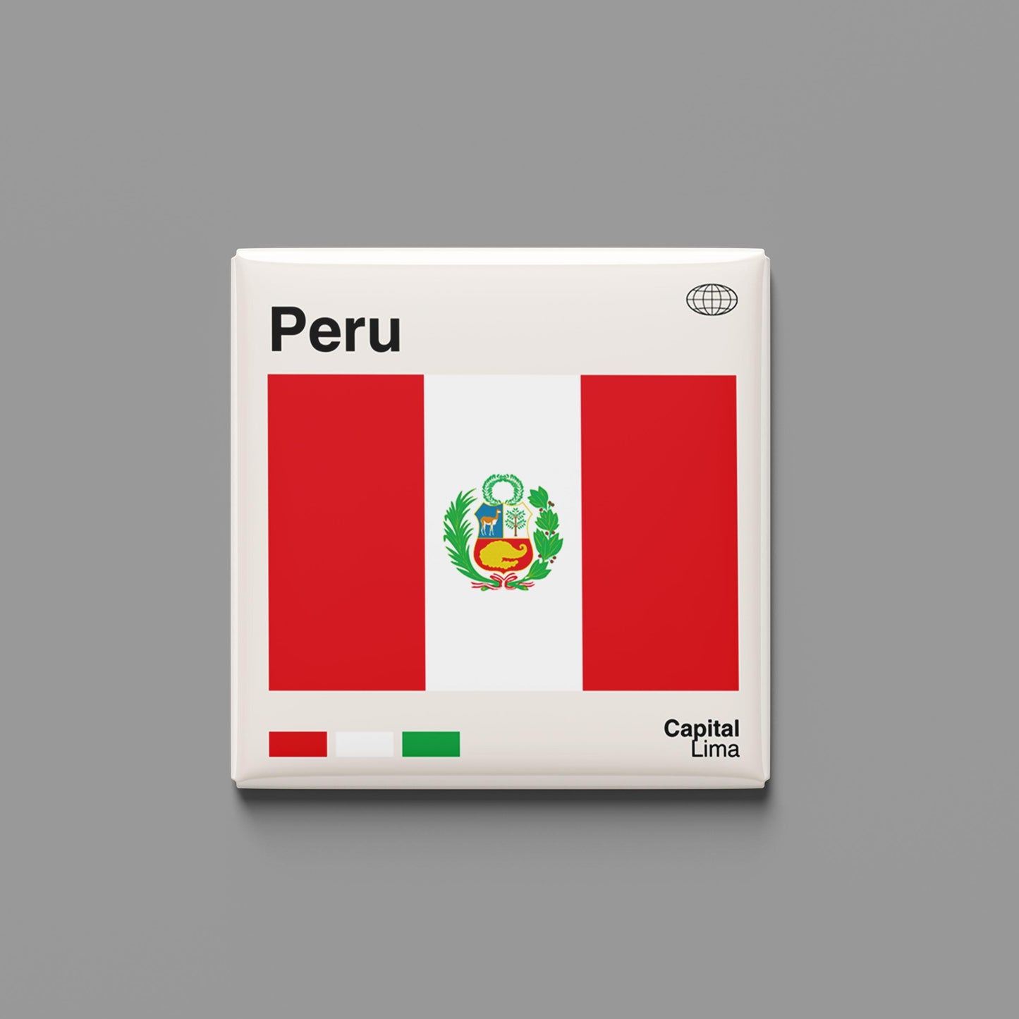 Peru Souvenir Magnet for Travel Lovers, Peru Travel Poster Print, Travel Gift, Fridge Magnet, Custom Travel Magnet, Peru Country Flag Art