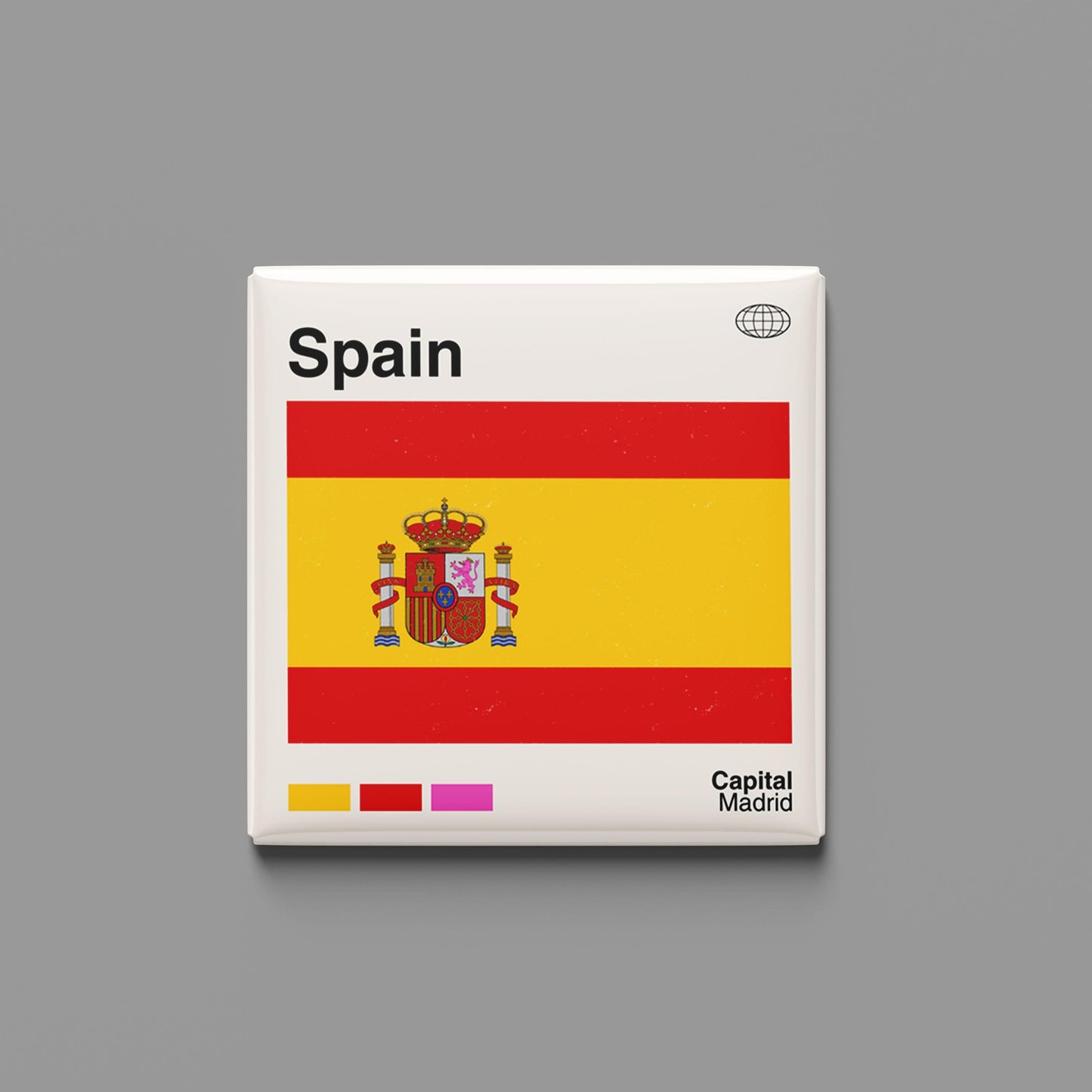 Spain Souvenir Magnet for Travel Lovers, Spain Travel Poster Print, Travel Gift, Fridge Magnet, Custom Travel Magnet, Spain Flag Art Print