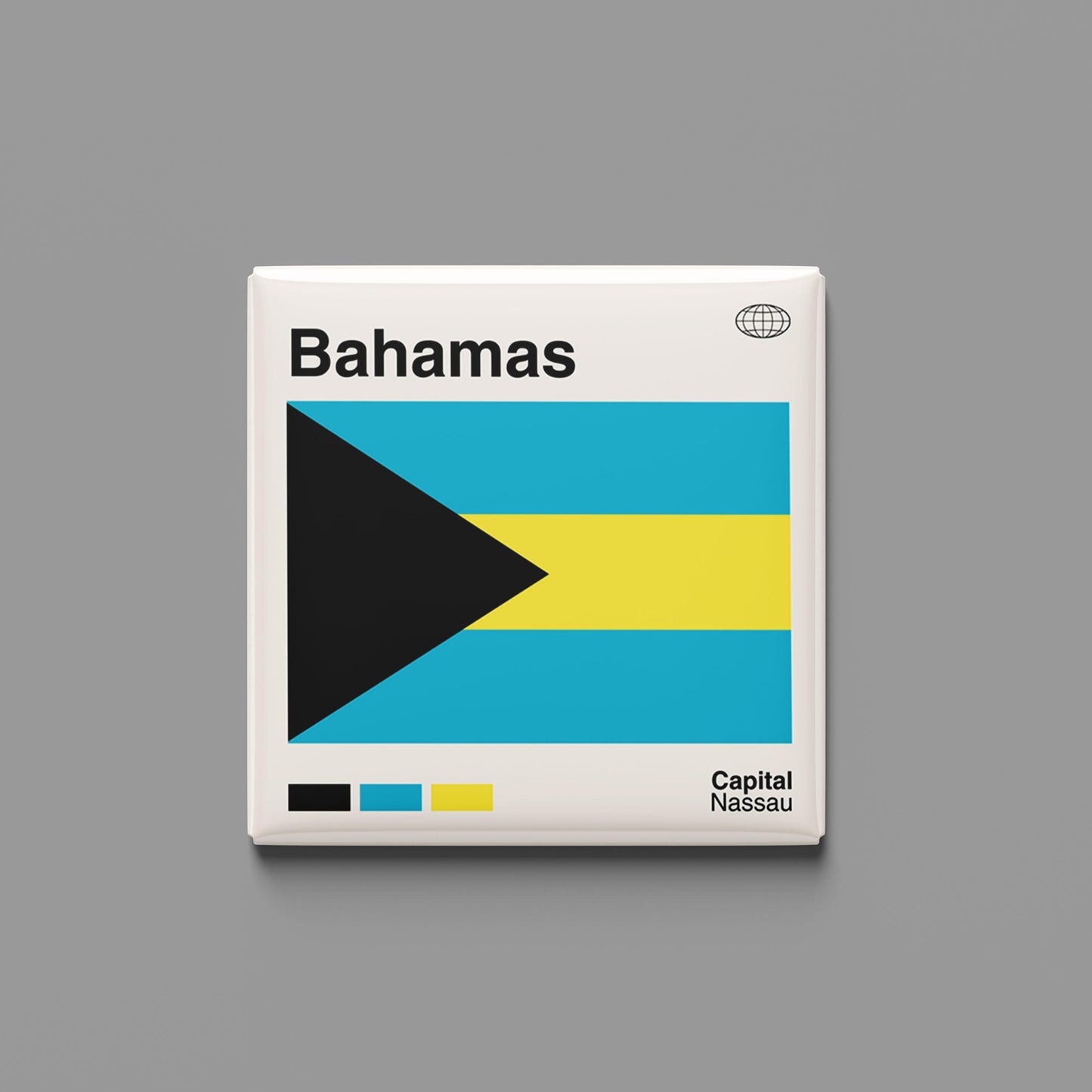 Bahamas Flag Magnet, Bahamas Travel Poster, World Travel Print, Custom Map, Travel Gift, Fridge Magnet, Travel Print Magnet, Picture Magnet