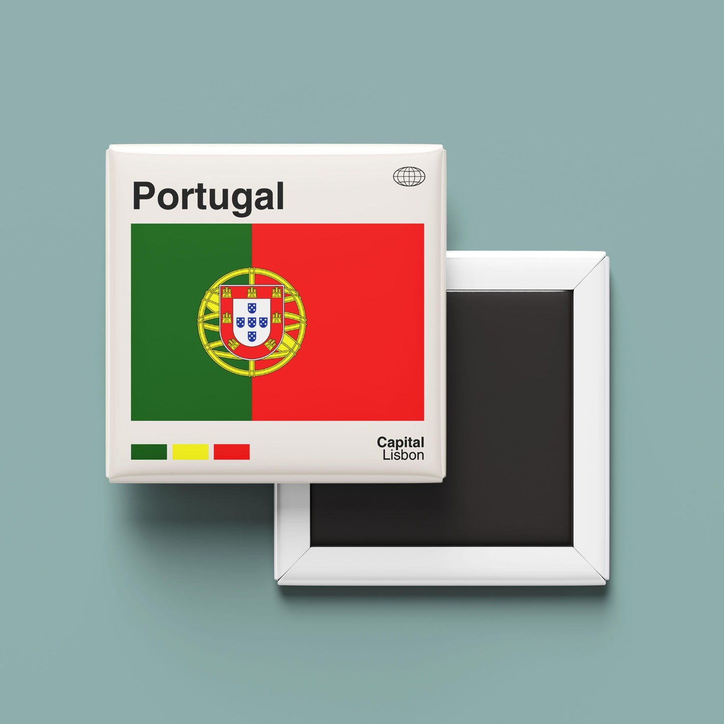 Portugal Souvenir Magnet for Travel Lovers, Lisbon Travel Poster Print, Travel Gift, Fridge Magnet, Custom Travel Magnet, Portugal Flag Art