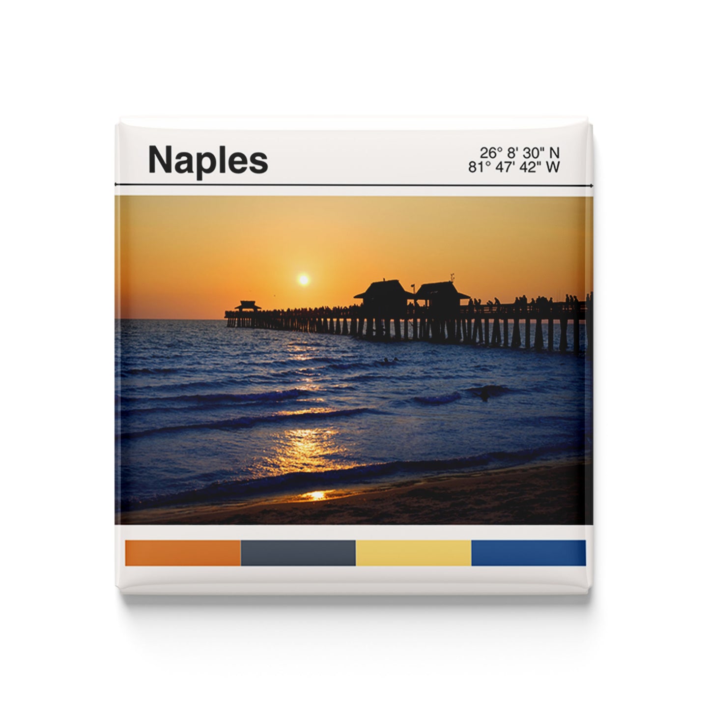 Naples, FL - modern poster magnet
