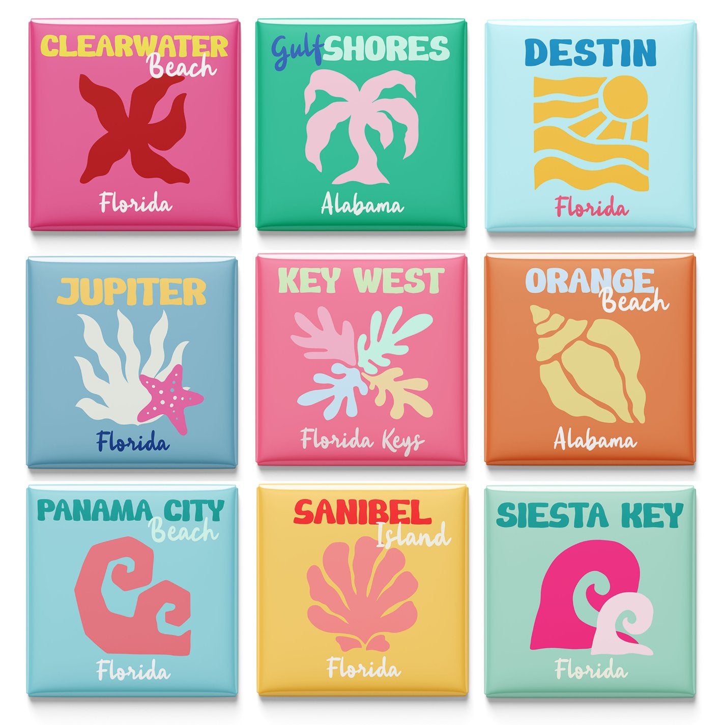 Mini Travel Poster Magnets