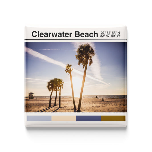 Clearwater Beach, FL - modern poster magnet