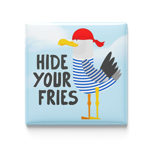 Hide Your Fries Pirate Seagull - 2x2 Magnet