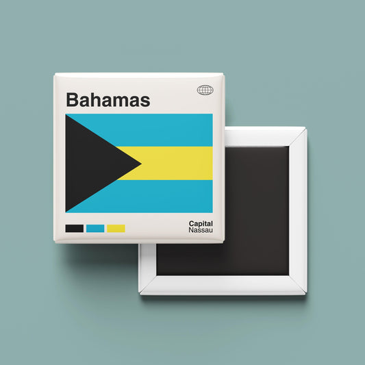 Bahamas Flag Magnet, Bahamas Travel Poster, World Travel Print, Custom Map, Travel Gift, Fridge Magnet, Travel Print Magnet, Picture Magnet