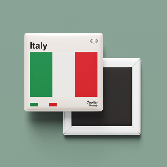 Italy Flag Souvenir Magnet for Travel Lovers, Italy Travel Poster Print, Travel Gift, Fridge Magnet, Custom Travel Magnet, Amalfi Coast Art