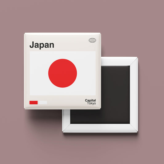 Japan Souvenir Magnet for Travel Lovers, Japan Travel Poster Print, Travel Gift, Fridge Magnet, Custom Travel Magnet, Tokyo Japan Flag Art
