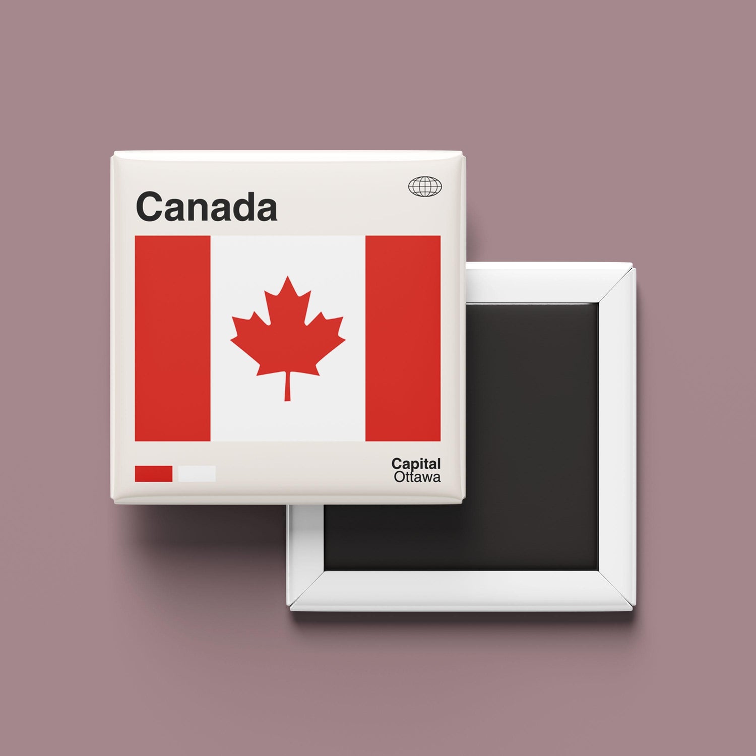 Canada Flag Souvenir Magnet, Canada Travel Poster, World Travel Print, Custom Map, Travel Gift, Fridge Magnet, Travel Print Magnet, Retro