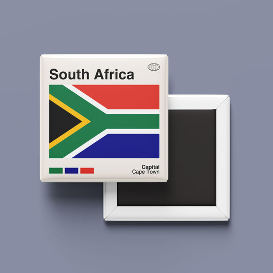South Africa Souvenir Magnet for Travelers, South Africa Poster, Travel Gift, Fridge Magnet, Custom Travel Magnet, South Africa Flag Art