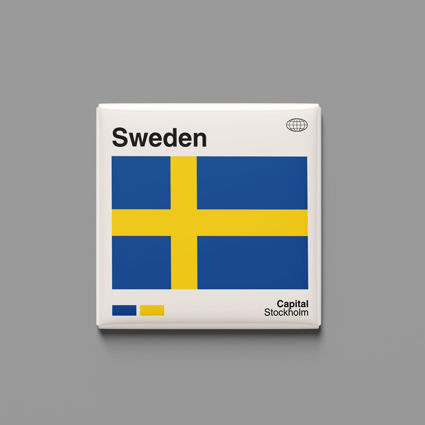 Sweden Souvenir Magnet for Travelers, Sweden Print Poster, Travel Gift, Fridge Magnet, Custom Travel Magnet, Sweden Flag Art, Custom Magnet