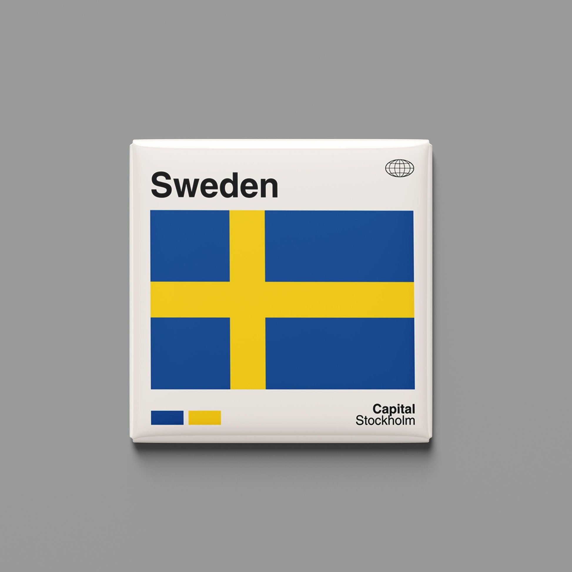 Sweden Souvenir Magnet for Travelers, Sweden Print Poster, Travel Gift, Fridge Magnet, Custom Travel Magnet, Sweden Flag Art, Custom Magnet