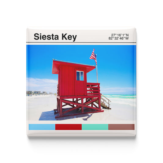 Siesta Key, FL - modern poster magnet