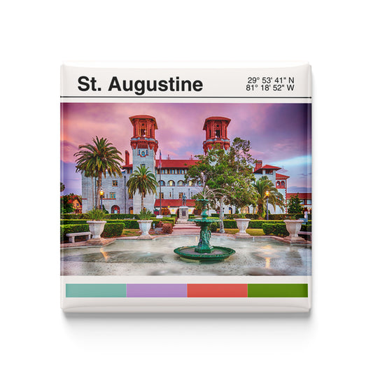 St. Augustine, FL - modern poster magnet