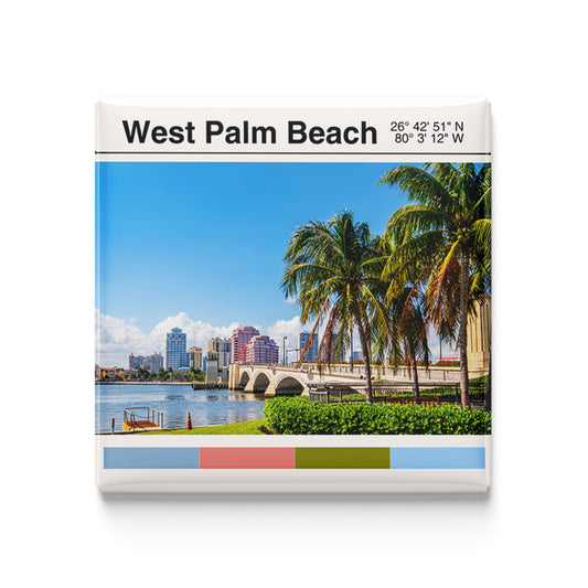 West Palm Beach - modern poster magnet